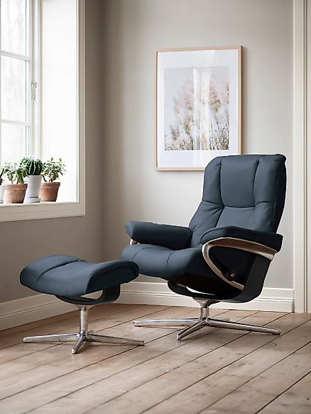 Stressless "Mayfair" Set, Relaxsessel mit Hocker, mit Hocker, mit Cross Bas günstig online kaufen