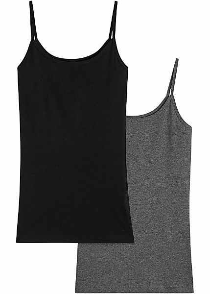 bonprix Spaghettitop "Spaghettiträger-Top aus reiner Baumwolle, 2er Pack" P günstig online kaufen