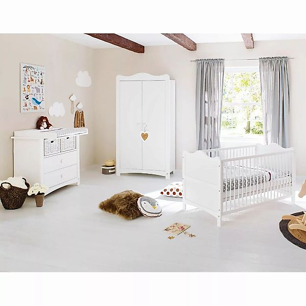 Pinolino® Babyzimmer-Komplettset »Florentina«, (Set, 3 St., Kinderbett, bre günstig online kaufen
