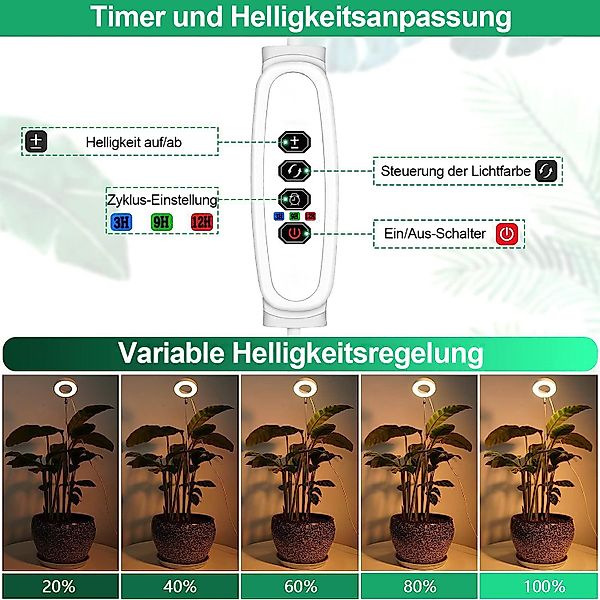 Laybasic Pflanzenlampe 72LEDs Pflanzenlampe Vollspektrum,Garten Zimmergewäc günstig online kaufen