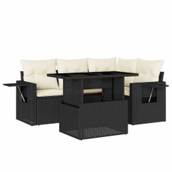vidaXL Gartenlounge-Set 5-tlg. Garten-Sofagarnitur mit Kissen günstig online kaufen
