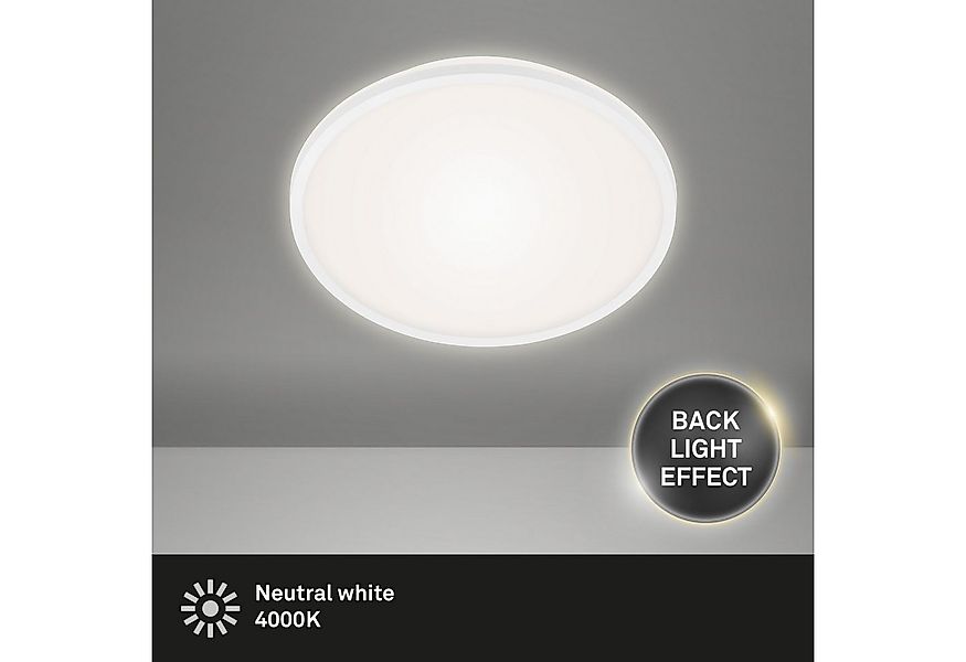 Briloner Leuchten Deckenleuchte LED Deckenlampe Backlighteffekt IP20 Neutra günstig online kaufen