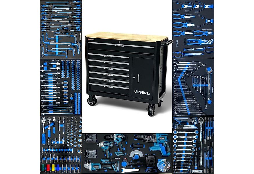 UltraToolz Werkstattwagen UltraToolz Jumbo Werkstattwagen + Maschinen 7/7 günstig online kaufen