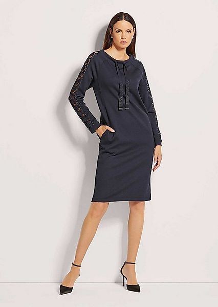 MADELEINE Midikleid Stretch-Kleid mit Spitze und Strass Jersey-Kleid mit Ru günstig online kaufen