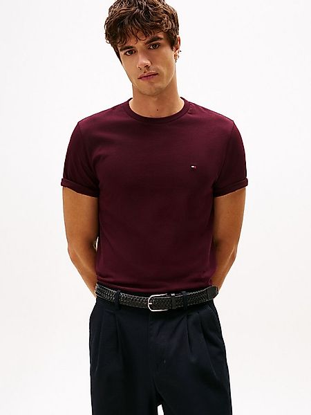 Tommy Hilfiger T-Shirt ESSENTIAL REGULAR FIT SOLID mit Stickerei unifarben, günstig online kaufen
