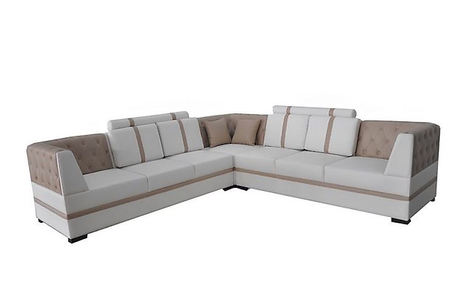 JVmoebel Ecksofa Ledersofa Couch Wohnlandschaft Eck Garnitur Design Modern günstig online kaufen