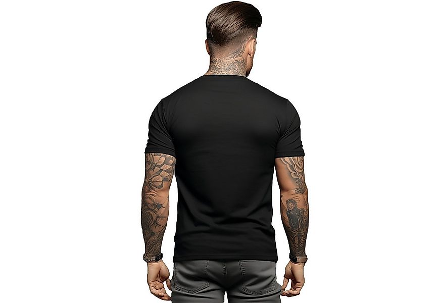 Banco T-Shirt Rundhalsausschnitt Smiley Unifarben Herren günstig online kaufen