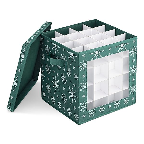Navaris Aufbewahrungsbox Aufbewahrungsbox für 64 Christbaumkugeln günstig online kaufen