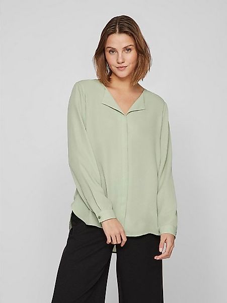 Vila Blusenshirt Schlichte Langarm Business mit V-Ausschnitt VILUCY VILUCY günstig online kaufen