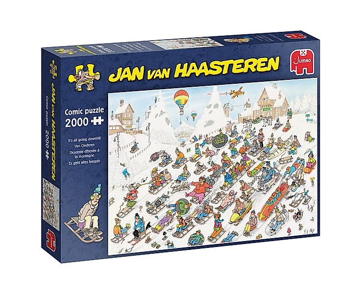 Jan van Haasteren Puzzle Jan van Haasteren Es geht alles bergab 2000 Teile günstig online kaufen