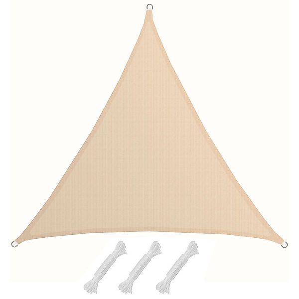 AMANKA HDPE Sonnensegel - 5 x 5 x 5m Dreieck Beige günstig online kaufen