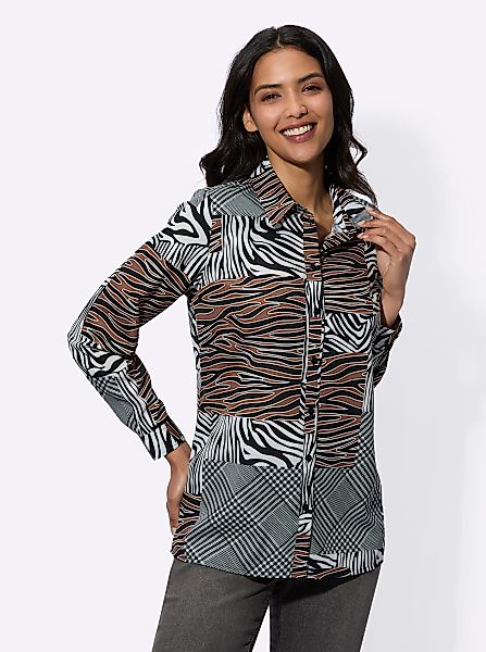 Sieh an! Klassische Bluse Druckbluse günstig online kaufen