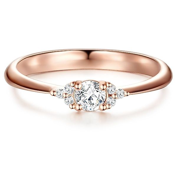 Trilani Silberring roségold, mit Zirkonia günstig online kaufen