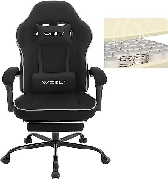 Woltu Gaming-Stuhl (1 St), mit Kopfkissen Lendenkissen Fußstütze, ergonomis günstig online kaufen