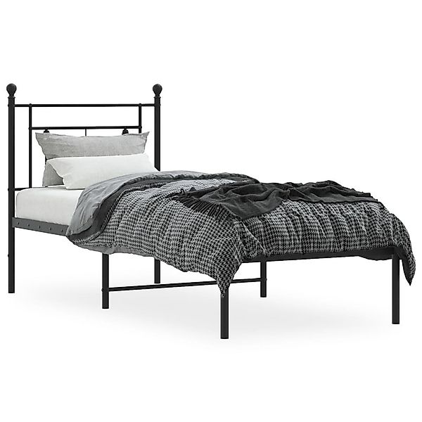 vidaXL Bett Bettgestell mit Kopfteil Metall günstig online kaufen