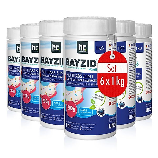 Bayzid Multitabs 200g 5in1 für Pools 6 x 1kg günstig online kaufen