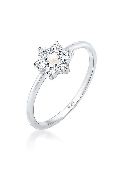 Elli Premium Verlobungsring Blume Glas Kristalle günstig online kaufen