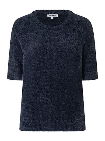 MORE&MORE Rundhalspullover haariger Flauschpullover günstig online kaufen