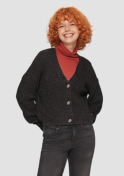 QS Cardigan Strickjacke Strickjacke aus Baumwollmix günstig online kaufen
