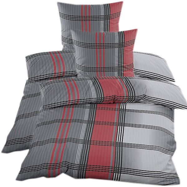 Casa Colori Bettwäsche Seersucker Bettwäsche Garnitur günstig online kaufen