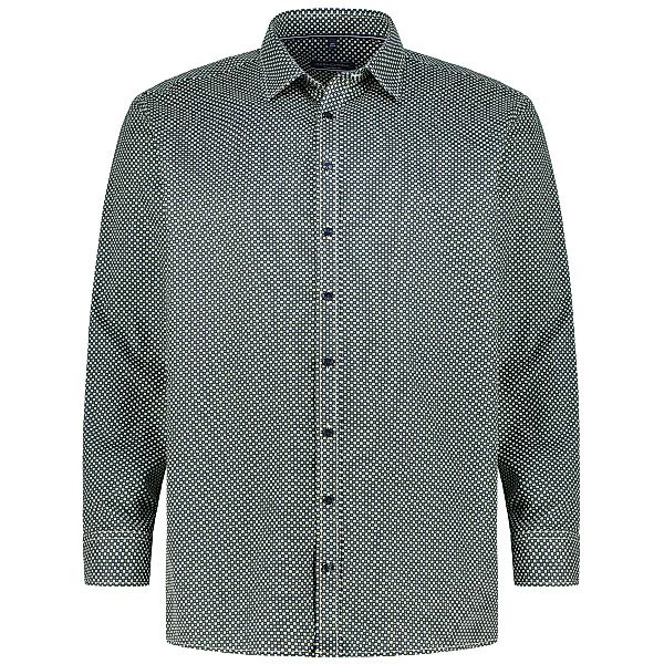 CASA MODA Freizeithemd mit Allover-Muster Farbe blau Größe: 4XL günstig online kaufen