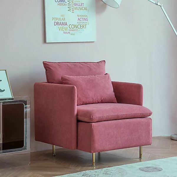 Odikalo Sofa Modern Einzelsofa gepolsterter Sessel, Baumwollleinen, mehrere günstig online kaufen