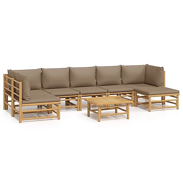 vidaXL Gartenlounge-Set 8-tlg. Garten-Lounge-Set mit Kissen günstig online kaufen