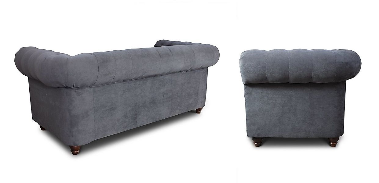 Sofnet Sofa Asti 2, Chesterfield Sofa 2-er, Sofagarnitur, Glamour Couch günstig online kaufen