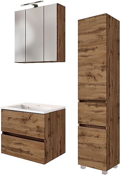 welltime Badmöbel-Set "Welltime Möbel Baabe Waschtisch-Set 3tlg. oder 5tlg. günstig online kaufen