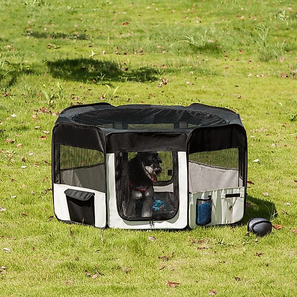 PawHut Freigehege Freilaufgehege Laufstall Welpen-Laufstall, Oxford günstig online kaufen