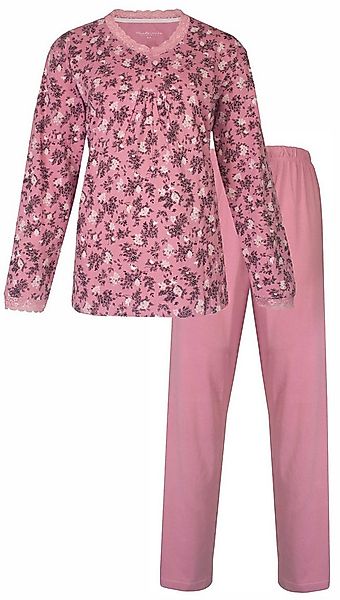 Tenderness Schlafanzug Damen Pyjama lang (2 tlg) Baumwolle günstig online kaufen