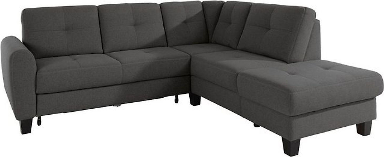 sit&more Ecksofa "Varese L-Form", mit Federkern, wahlweise mit Bettfunktion günstig online kaufen