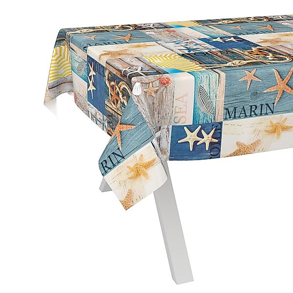 ANRO Tischdecke Wachstuch abwaschbar Maritim Tischwäsche günstig online kaufen