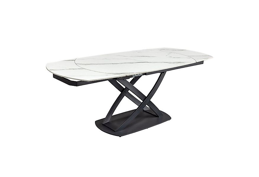 riess-ambiente Esstisch INCEPTION 130-190cm weiß/schwarz · ovaler Keramik-T günstig online kaufen