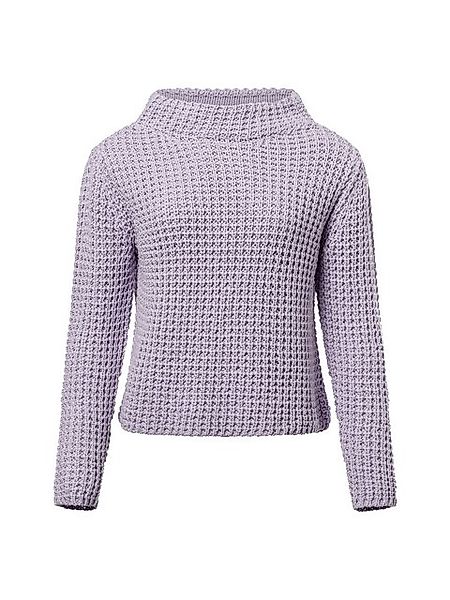 Monari Strickpullover Strickpullover mit Pineapplemuster soft lilac günstig online kaufen