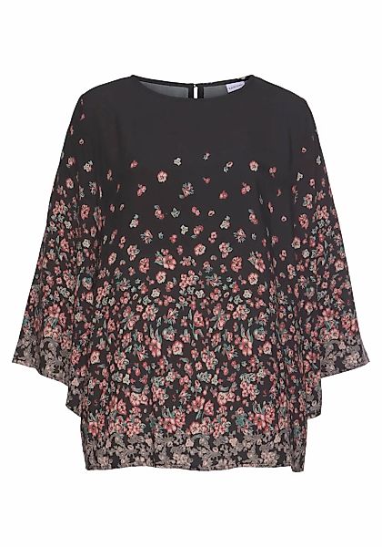 LASCANA Druckbluse, mit Blumendruck und Trompetenärmel, Blusenshirt, elegan günstig online kaufen