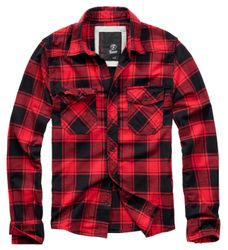 GASOLINE BANDIT® Flanellhemd schwarz-rot kariert für günstig online kaufen