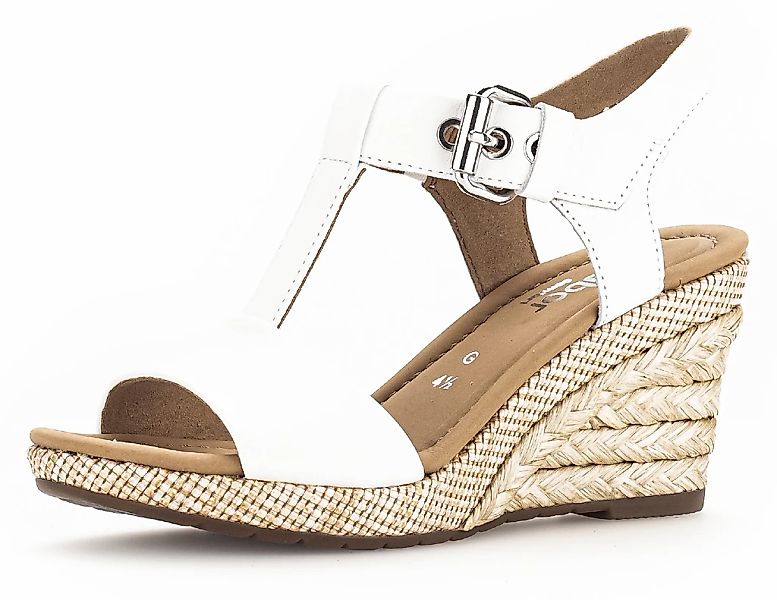 Gabor MILANO Keilsandalette, Sommerschuh, Sandale, Keilabsatz, mit Bastbezu günstig online kaufen
