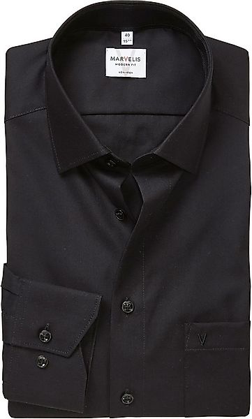 MARVELIS Langarmhemd modern fit, verlängerter Arm, Businesshemd, New-Kentkr günstig online kaufen