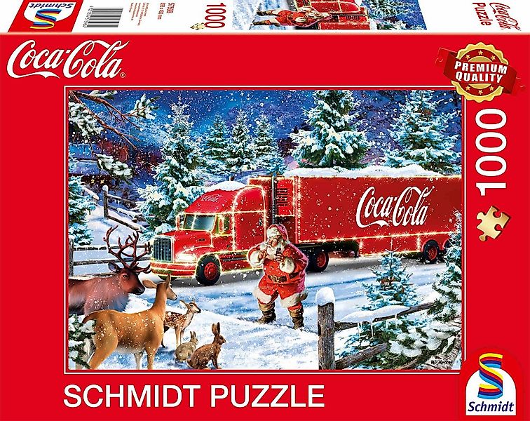 Schmidt Spiele Puzzle 1000 Teile Puzzle Coca Cola Christmas-Truck 57598, Pu günstig online kaufen