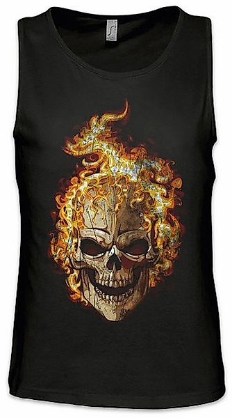 Urban Backwoods Tanktop Burning Skull II Ärmelloses T-Shirt Brennender Schä günstig online kaufen