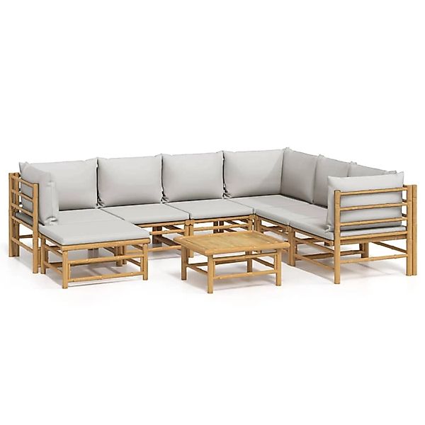 vidaXL Gartenlounge-Set 8-tlg. Garten-Lounge-Set mit Kissen günstig online kaufen