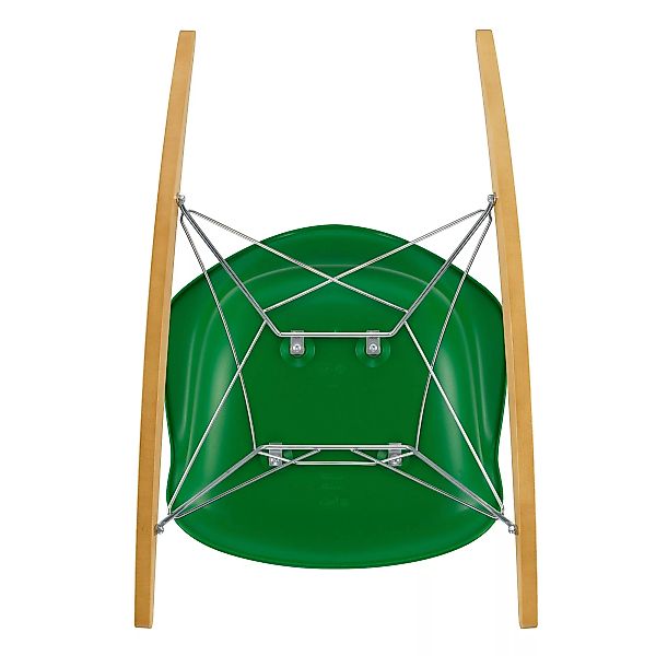 Vitra - Eames Plastic Armchair RAR Schaukelstuhl verchromt - grün/Sitzschal günstig online kaufen