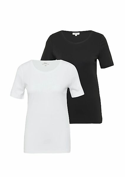 s.Oliver T-Shirt 2 Stk. aus Interlockjersey im 2er-Pack günstig online kaufen