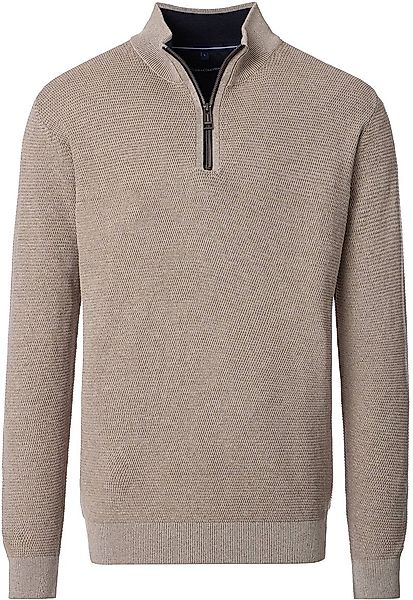 Casa Moda Halfzip Pullover Structure Beige - Größe M günstig online kaufen