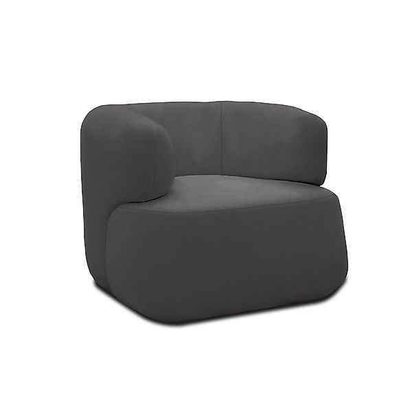 Sessel 800 012, Armsessel, Teddy-Stoff, 90 x 86 x 71 cm (BxTxH), dunkelgrau günstig online kaufen