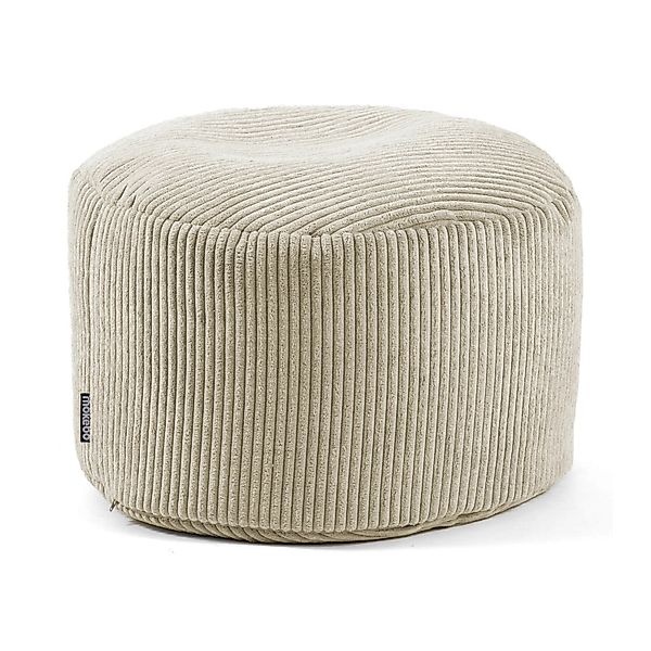 mokebo Pouf oder Sitzhocker aus Cord Der Faule Lenz Fußhocker in Beige mit günstig online kaufen