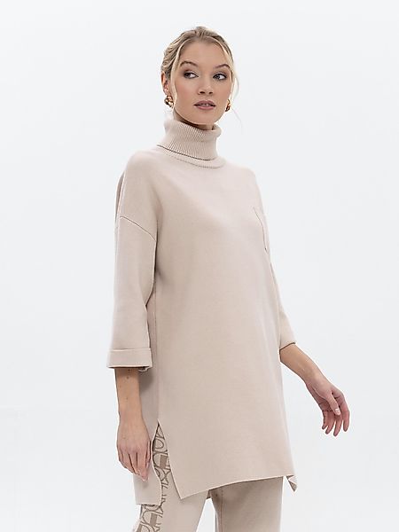 Passioni Longpullover mit Rollkragen und Seiten-Schlitz günstig online kaufen