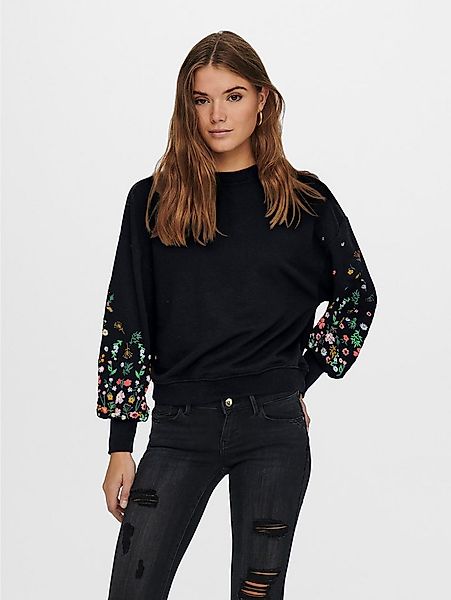 ONLY Sweatshirt ONLBROOKE L/S O-NECK FLOWER SWT Baumwollmischung, regular f günstig online kaufen