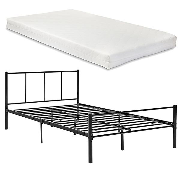 en.casa Metallbett, »Laos« 120x200 Schwarz mit günstig online kaufen